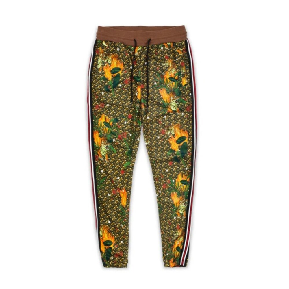 Reason Brand Tiger Print Monogram Track Set Tracksuit 2 Piece Men's Size 2XL XXL - Picture 4 of 10
